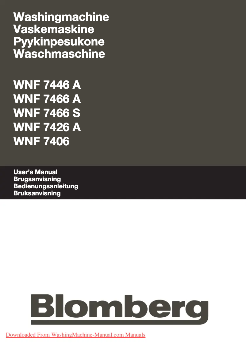 Página 1 del manual Manual de usuario Blomberg WNF 7466 S
