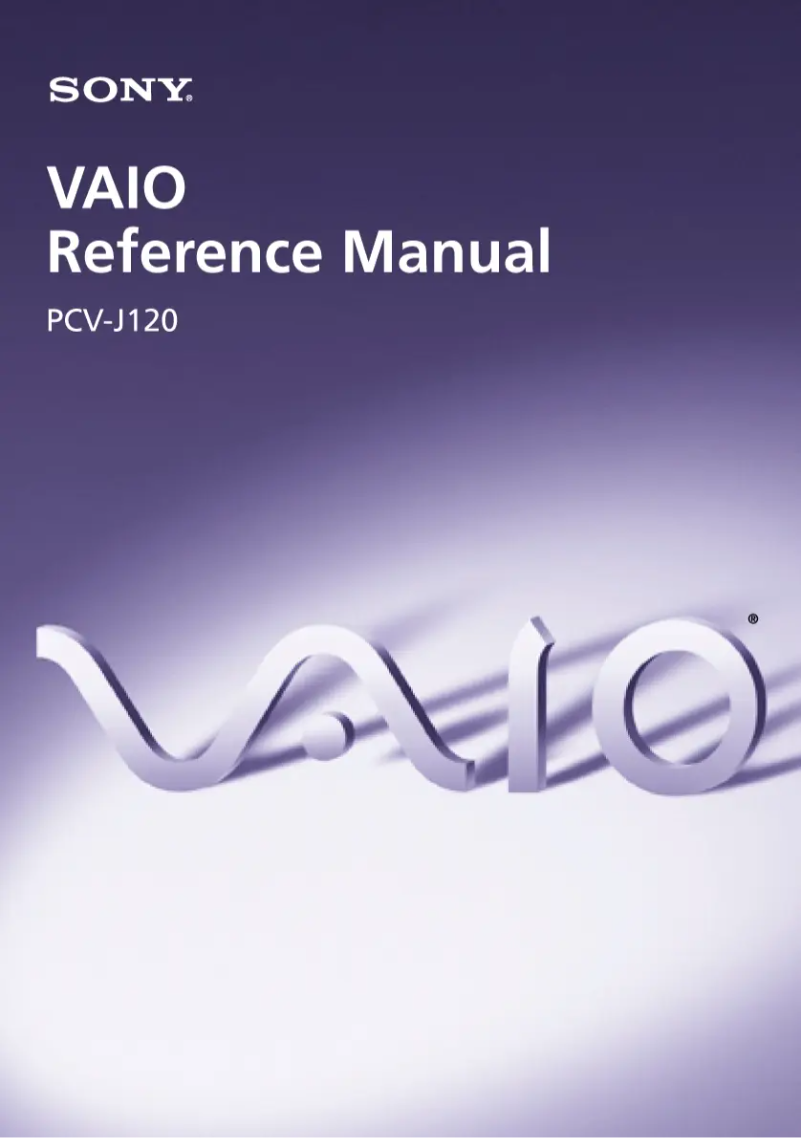Imagen de la primera página del manual del dispositivo Vaio PCV-J120