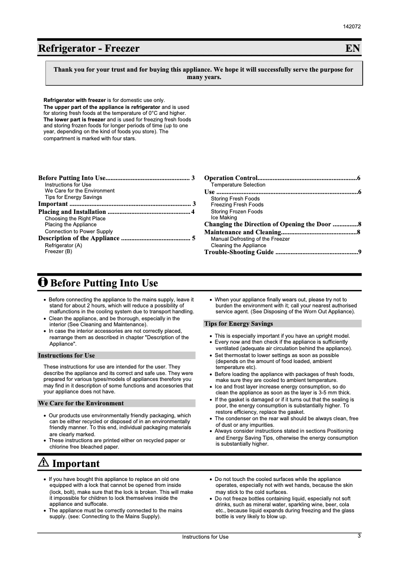 Imagen de la primera página del manual del dispositivo K 337 MLB