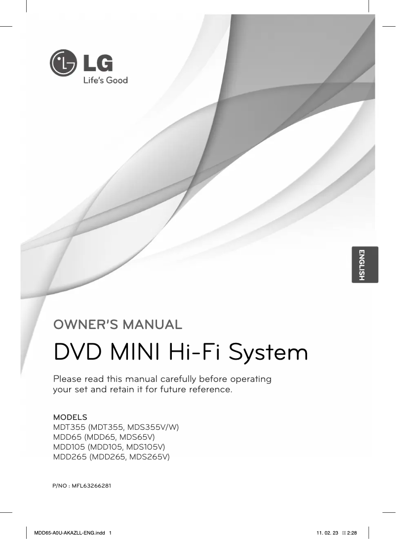 Imagen de la primera página del manual del dispositivo MDD65