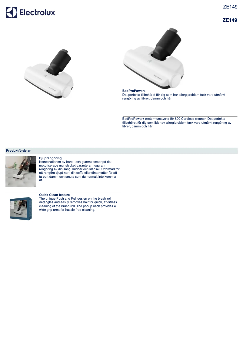 Página nº 1 - Manual de usuario Electrolux ZE149