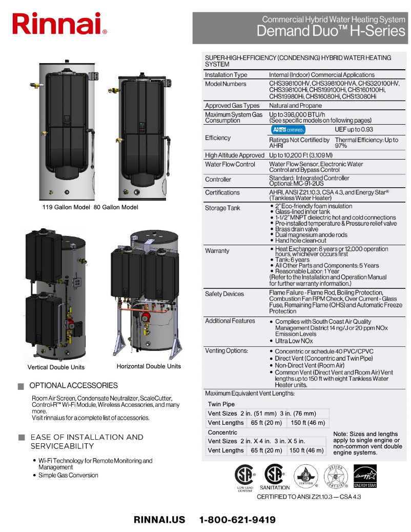 Imagen de la primera página del manual del dispositivo CHS13080HiP