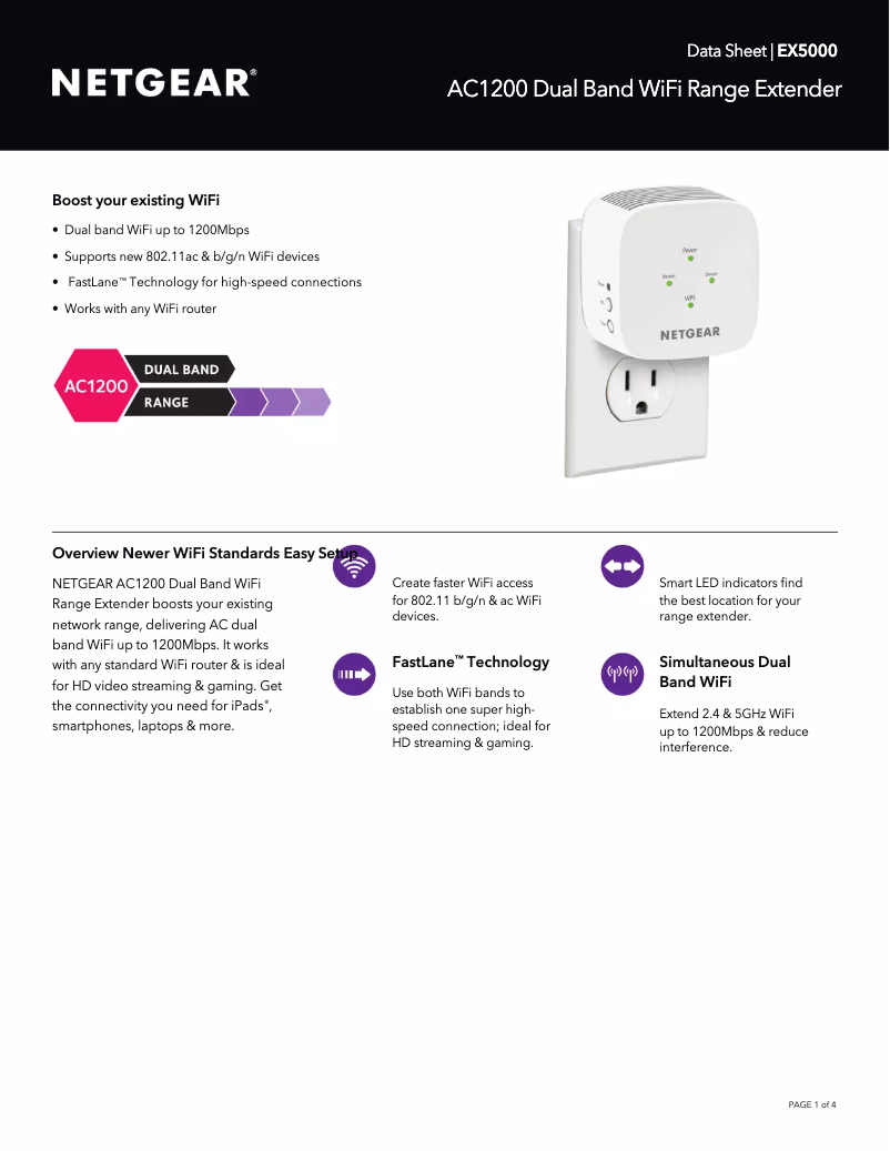 Imagen de la primera página del manual del dispositivo EX5000