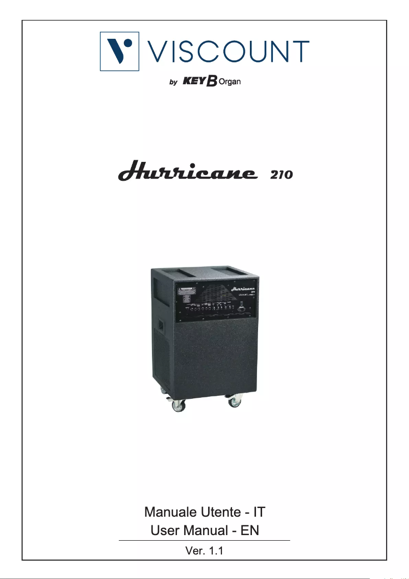 Imagen de la primera página del manual del dispositivo Legend Hurricane 210