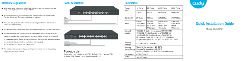 Página 1 del manual Manual de usuario Cudy GS2028PS4