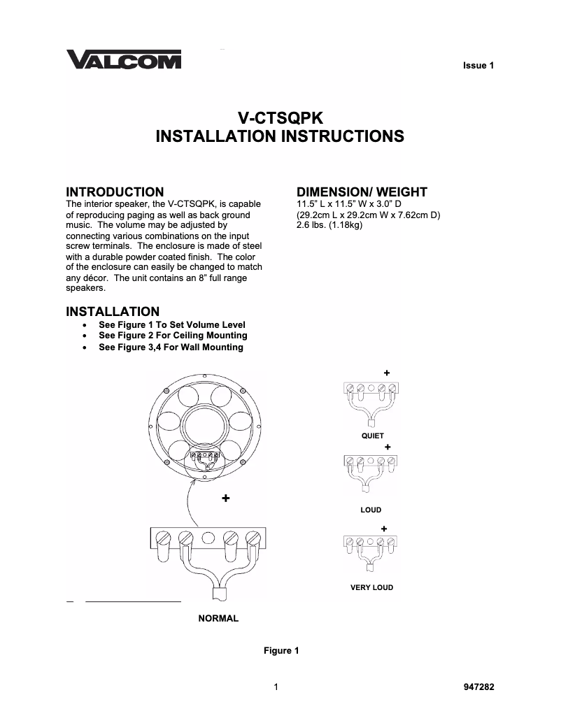Imagen de la primera página del manual del dispositivo V-CTSQPK
