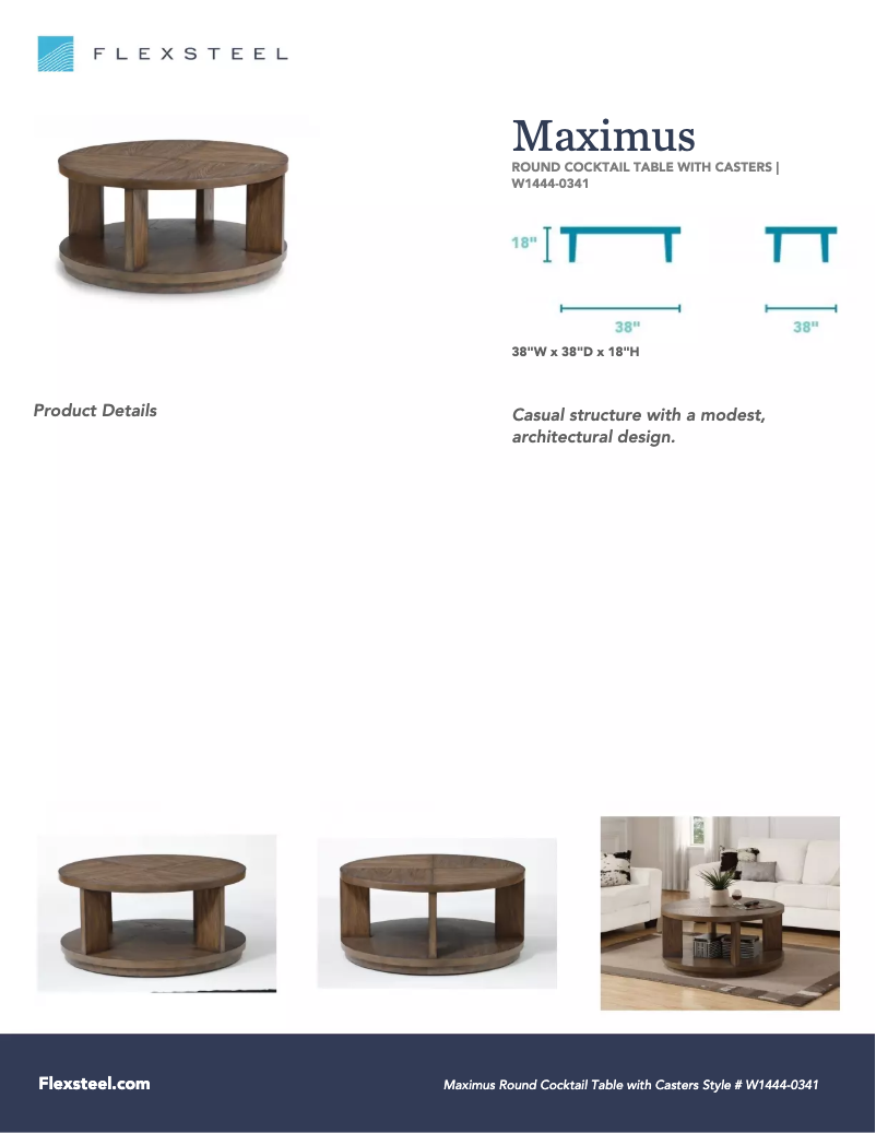 Página 1 del manual Manual de usuario Flexsteel Maximus W1444-0341