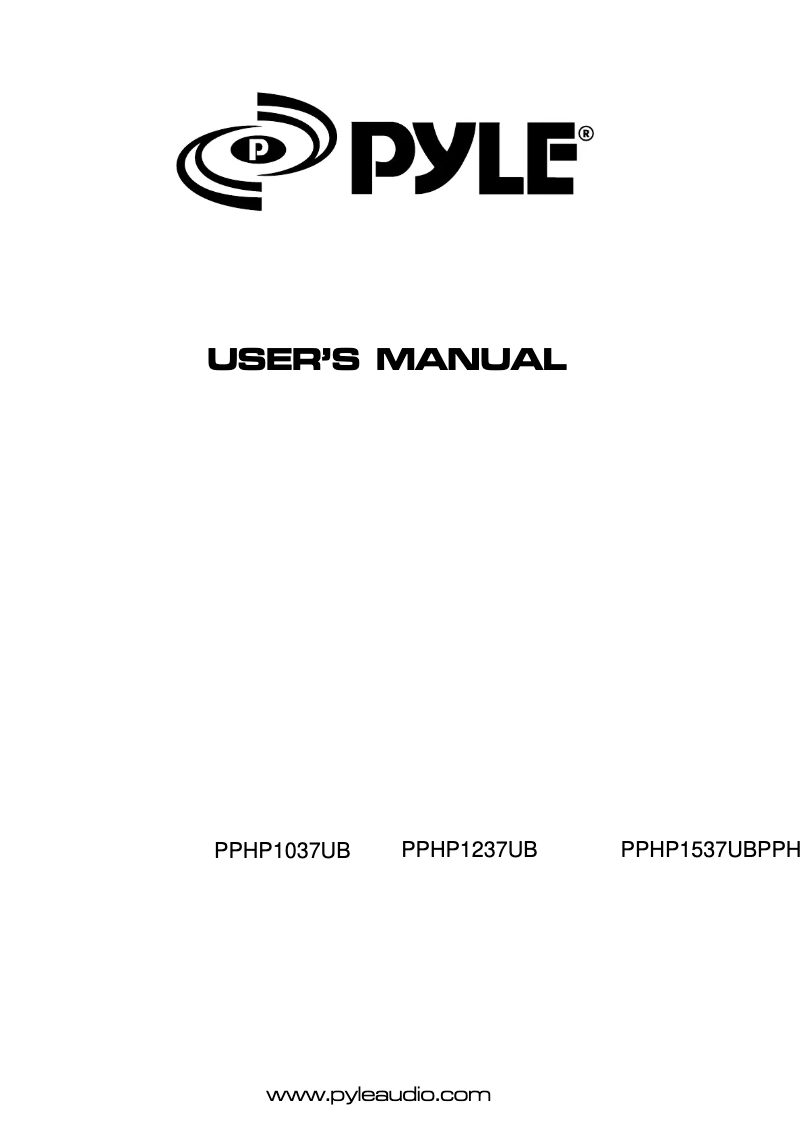 Página 1 del manual Manual de usuario Pyle PPHP1037UB