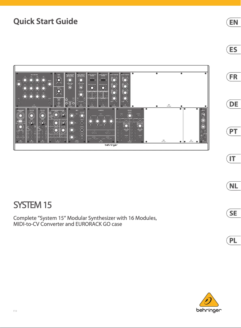 Imagen de la primera página del manual del dispositivo System 15