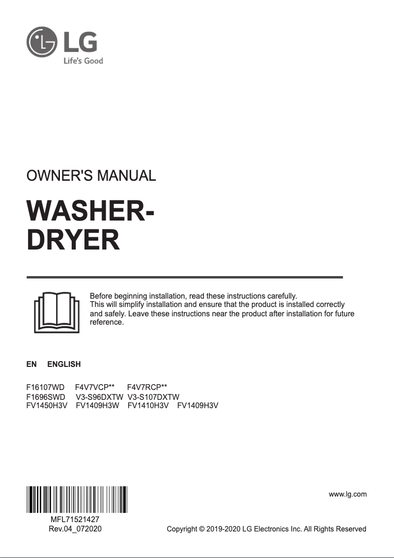 Imagen de la primera página del manual del dispositivo V3-S107DXTW