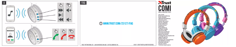 Imagen de la primera página del manual del dispositivo Comi Bluetooth