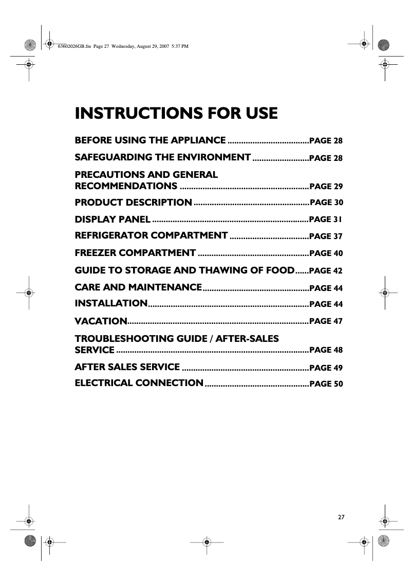 Imagen de la primera página del manual del dispositivo ARC 4360 IX