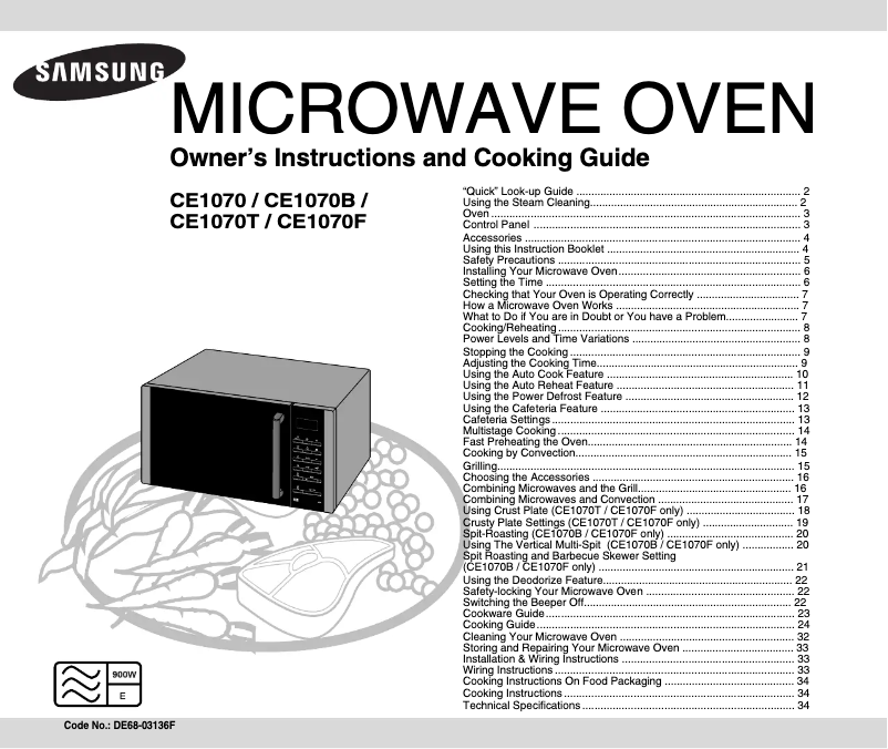 Imagen de la primera página del manual del dispositivo CE1070