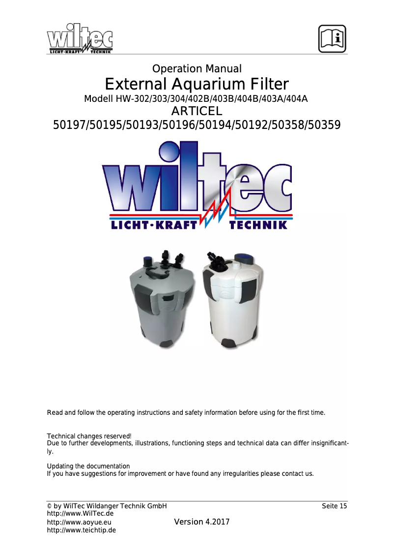 Página nº 1 - Manual de usuario WilTec HW-302