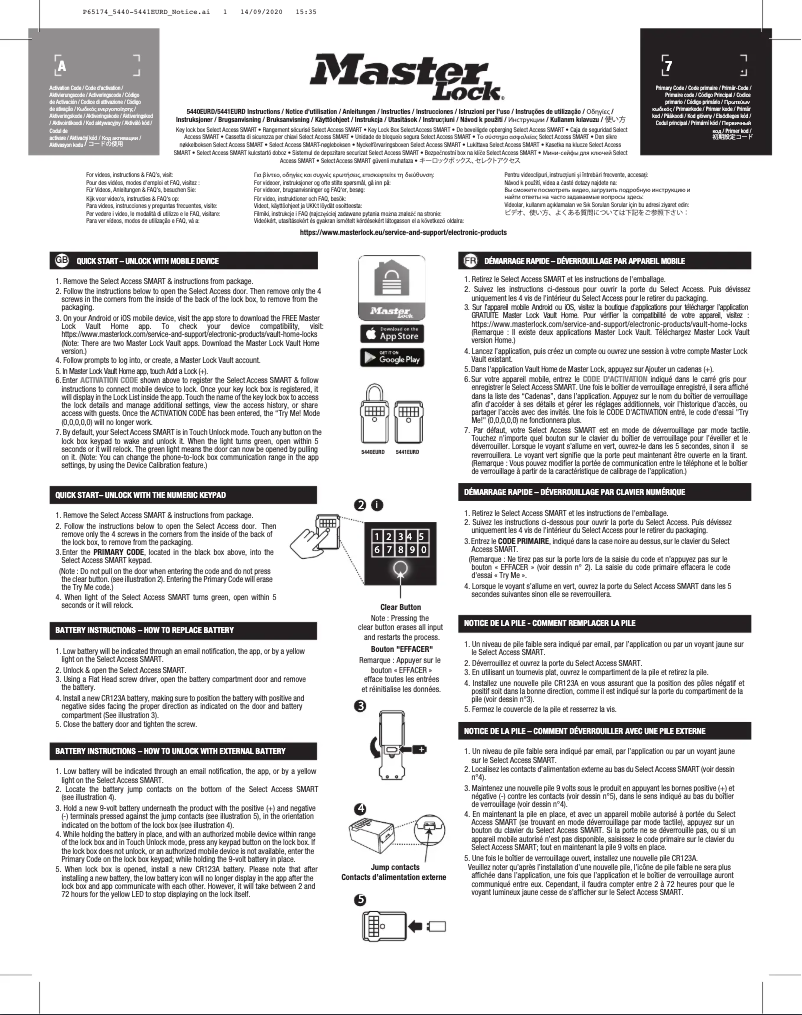 Imagen de la primera página del manual del dispositivo 5440EURD