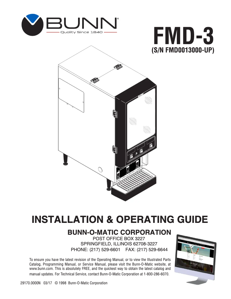 Imagen de la primera página del manual del dispositivo FMD-3