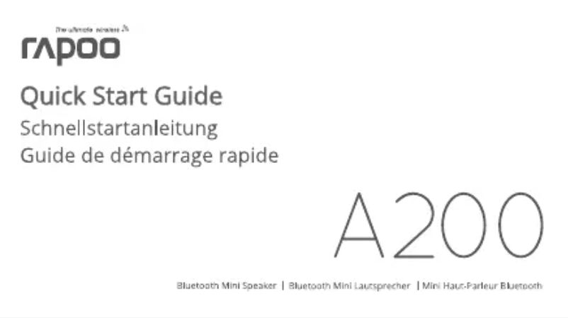 Página 1 del manual Manual de usuario Rapoo A200
