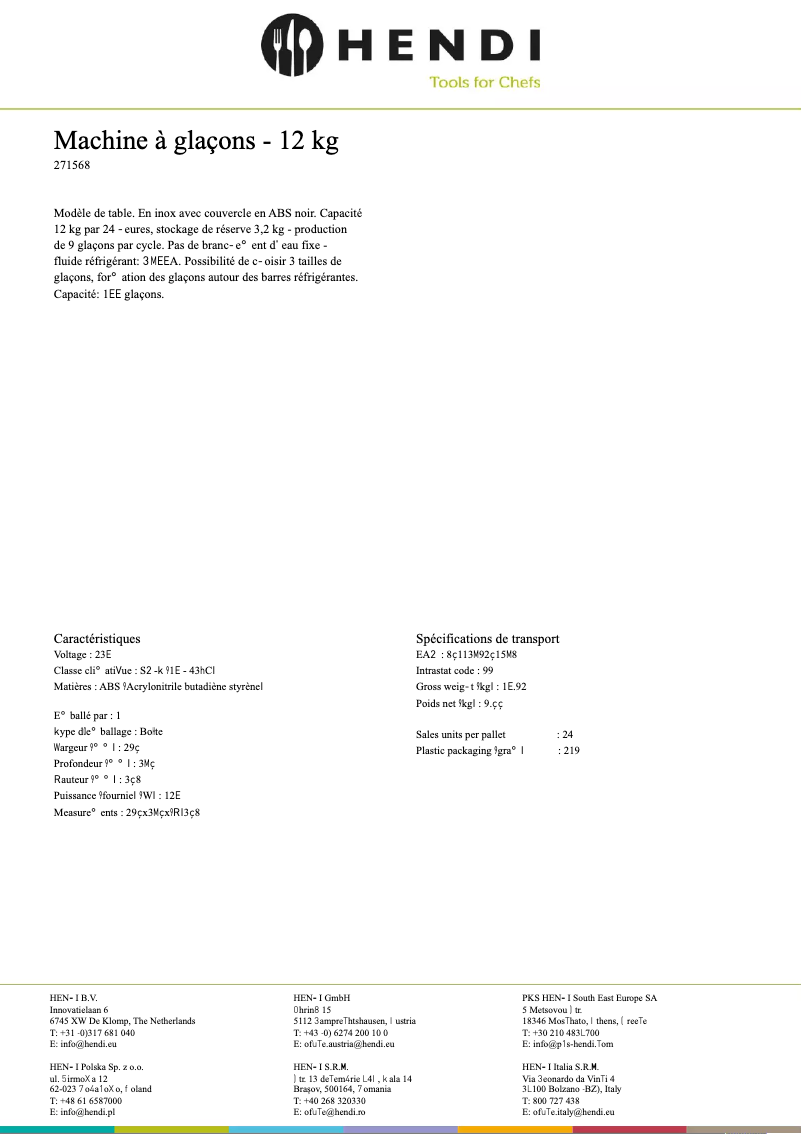 Página 1 del manual Ficha técnica Arktic 271568