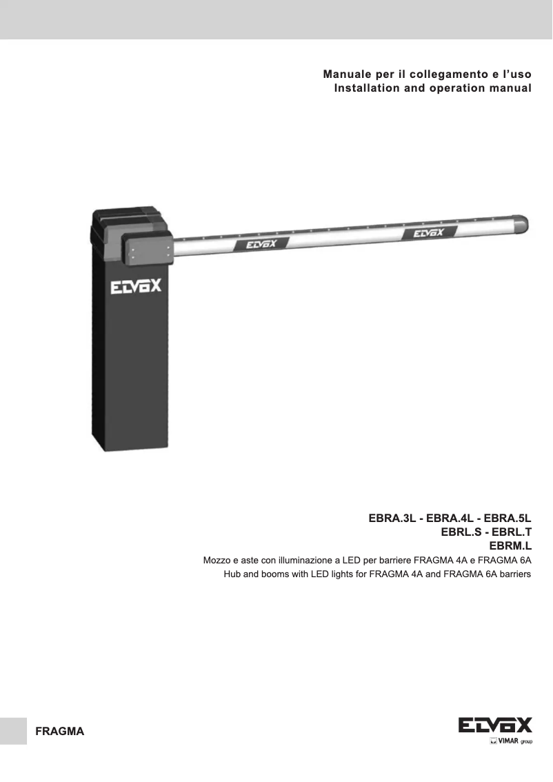 Imagen de la primera página del manual del dispositivo ELVOX EBRM.L