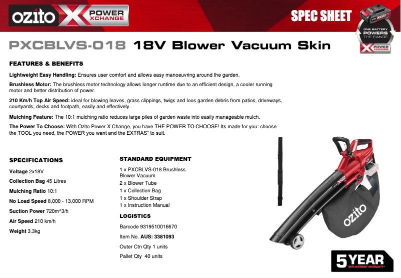 Imagen de la primera página del manual del dispositivo PXCBLVS-018