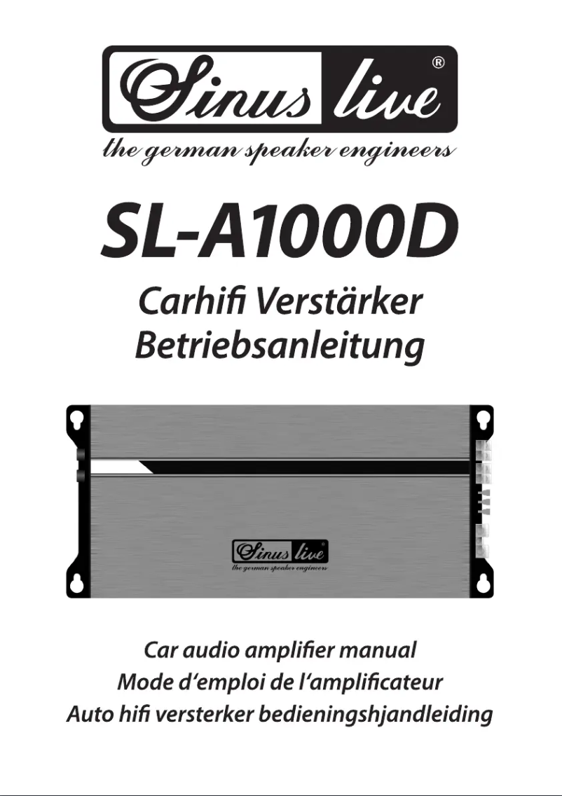 Página nº 1 - Manual de usuario Sinus Live SL-A1000D