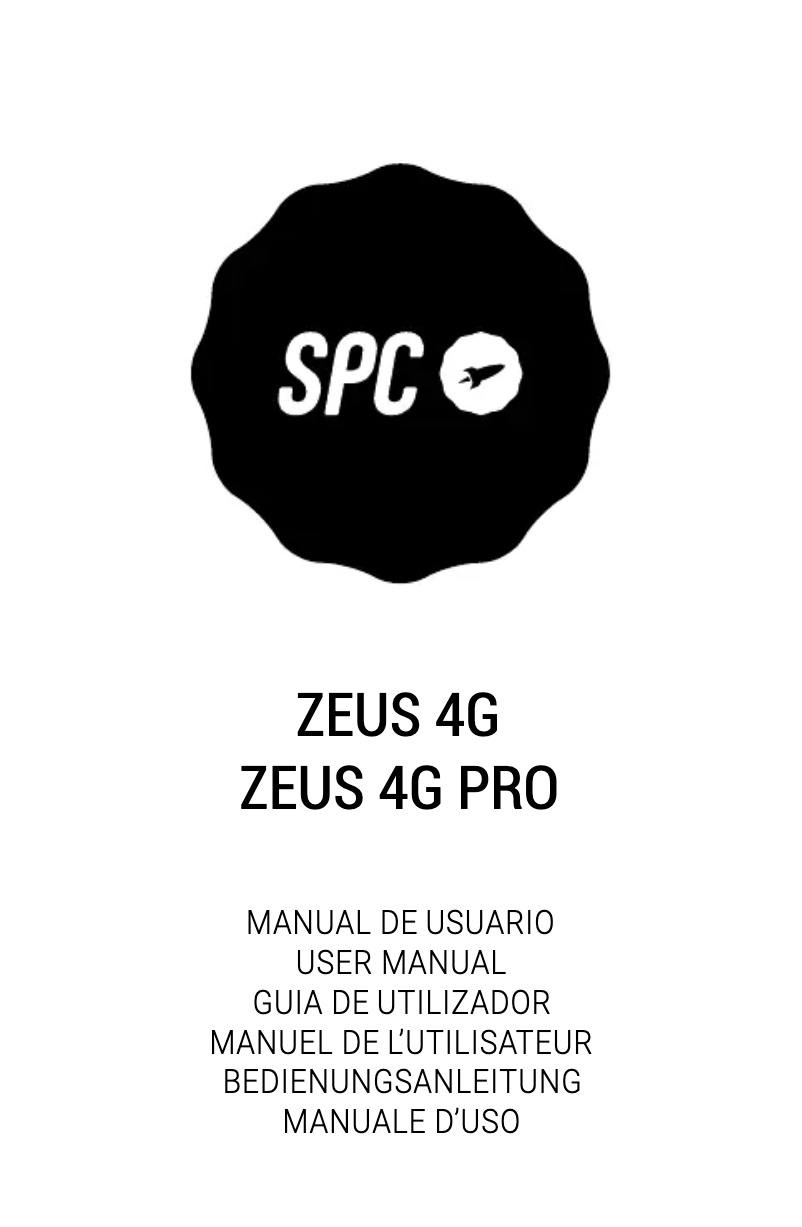 Página 1 del manual Manual de usuario SPC Zeus 4G