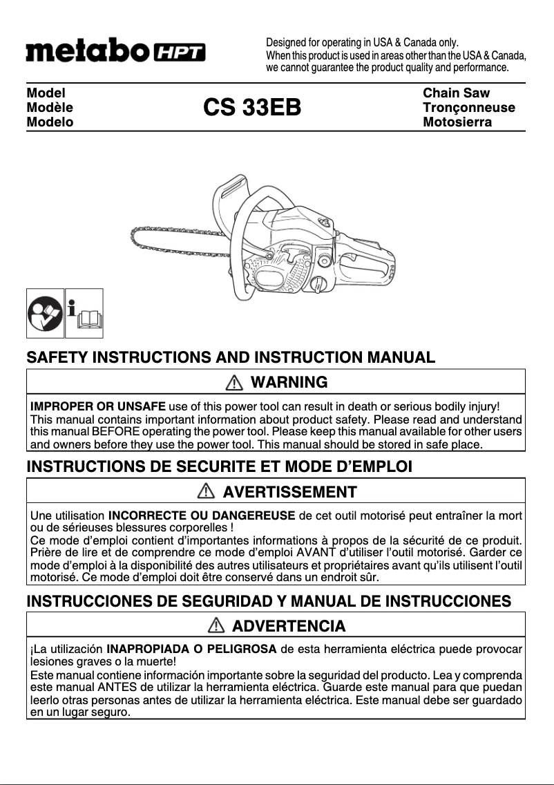 Imagen de la primera página del manual del dispositivo CS 33EB