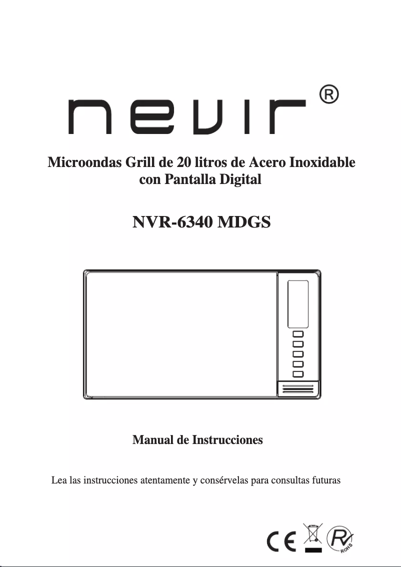 Imagen de la primera página del manual del dispositivo NVR-6340 MDGS