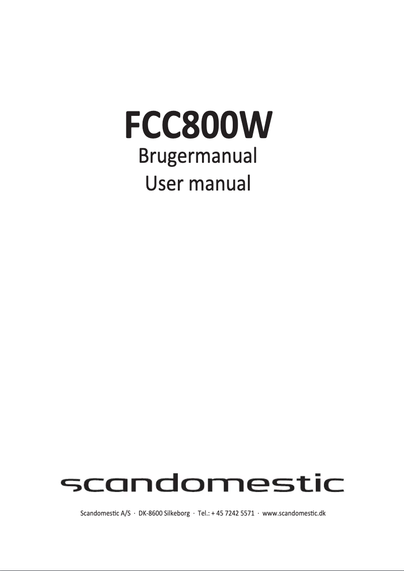 Imagen de la primera página del manual del dispositivo FCC800W