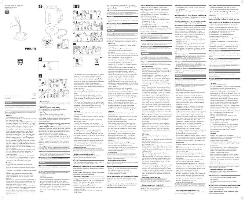 Imagen de la primera página del manual del dispositivo Avance Collection HD9340