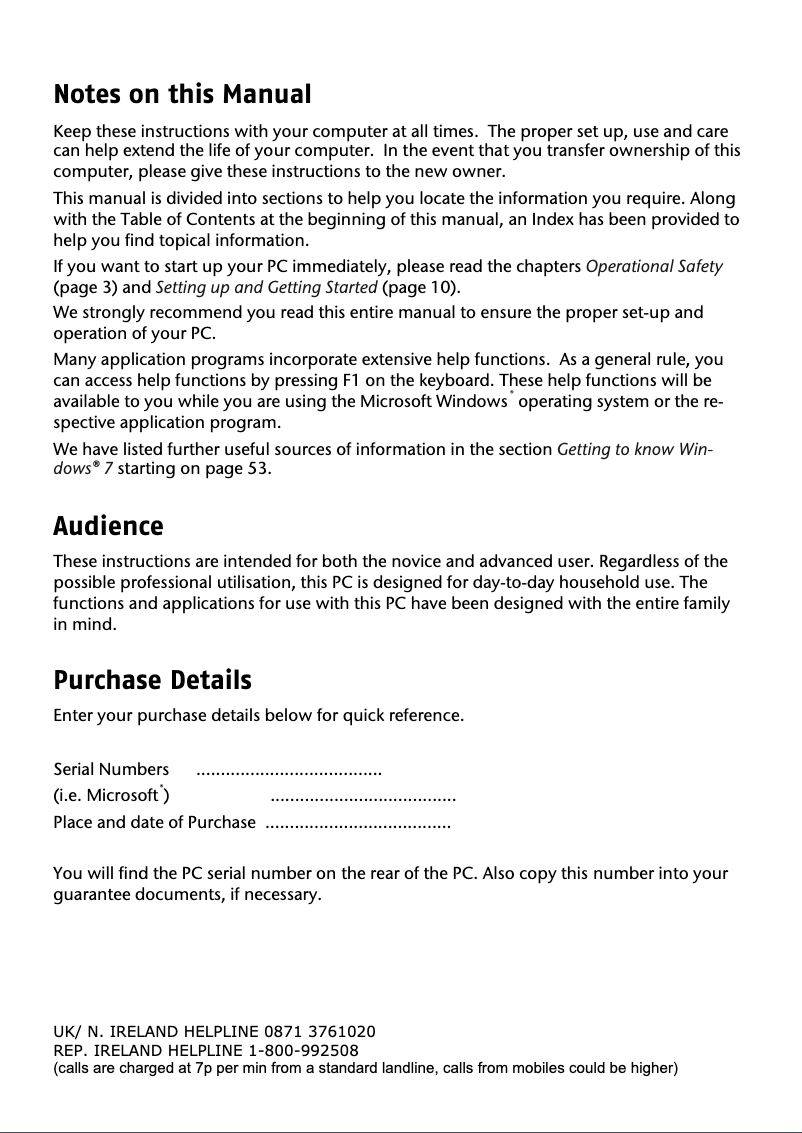 Imagen de la primera página del manual del dispositivo Akoya P4020 D (MD 8870)