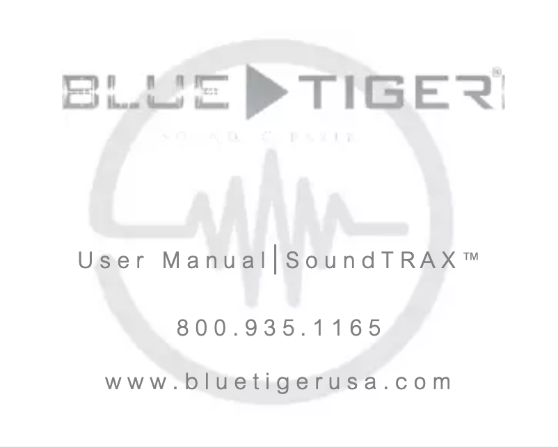 Página 1 del manual Manual de usuario Blue Tiger Sound TRAX