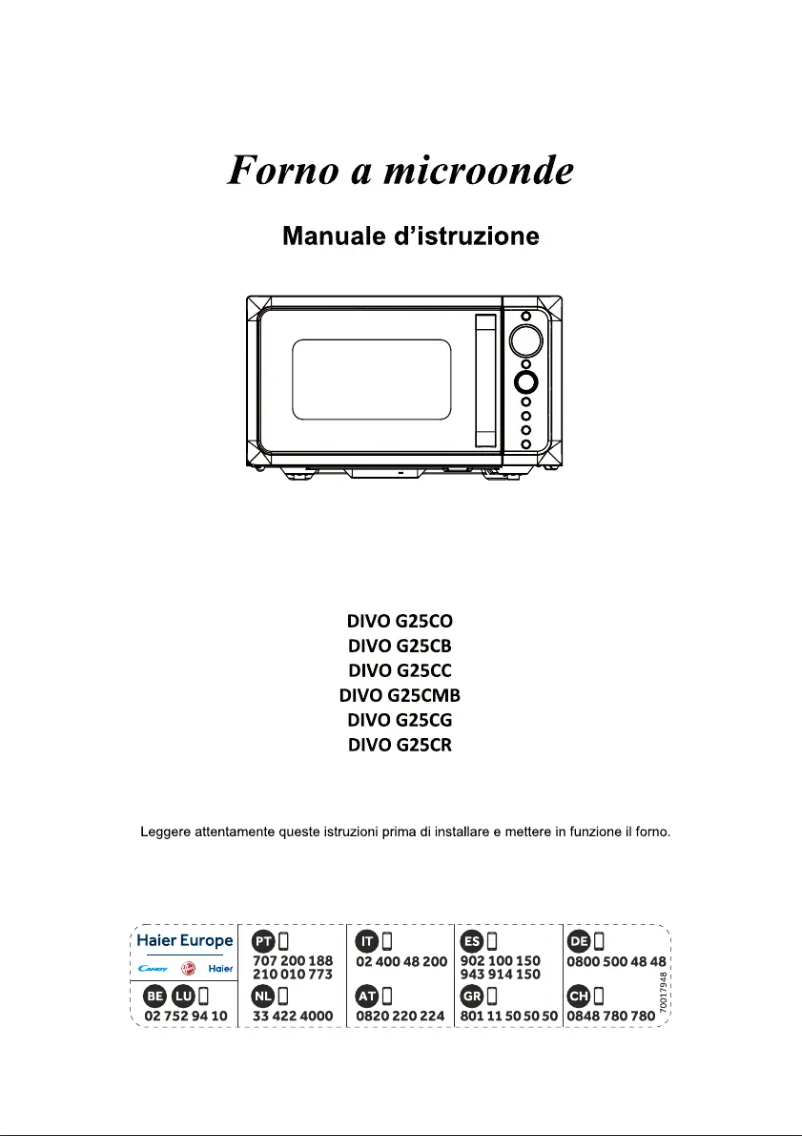 Imagen de la primera página del manual del dispositivo DIVO G25CO