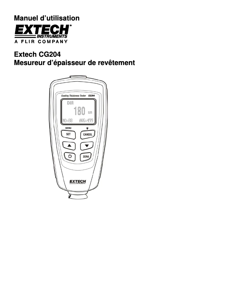 Página 1 del manual Manual de usuario Extech CG204