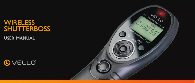 Página 1 del manual Manual de usuario Vello ShutterBoss III