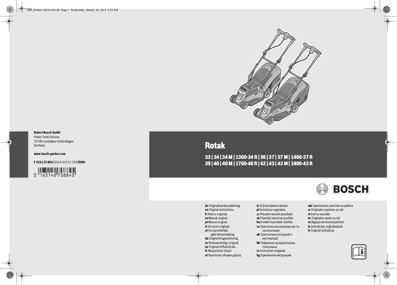 Página nº 1 - Manual de usuario Bosch Rotak 40