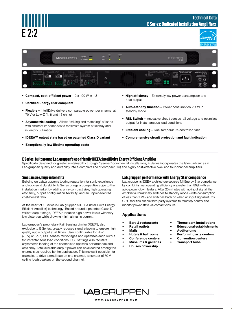 Imagen de la primera página del manual del dispositivo E 2:2