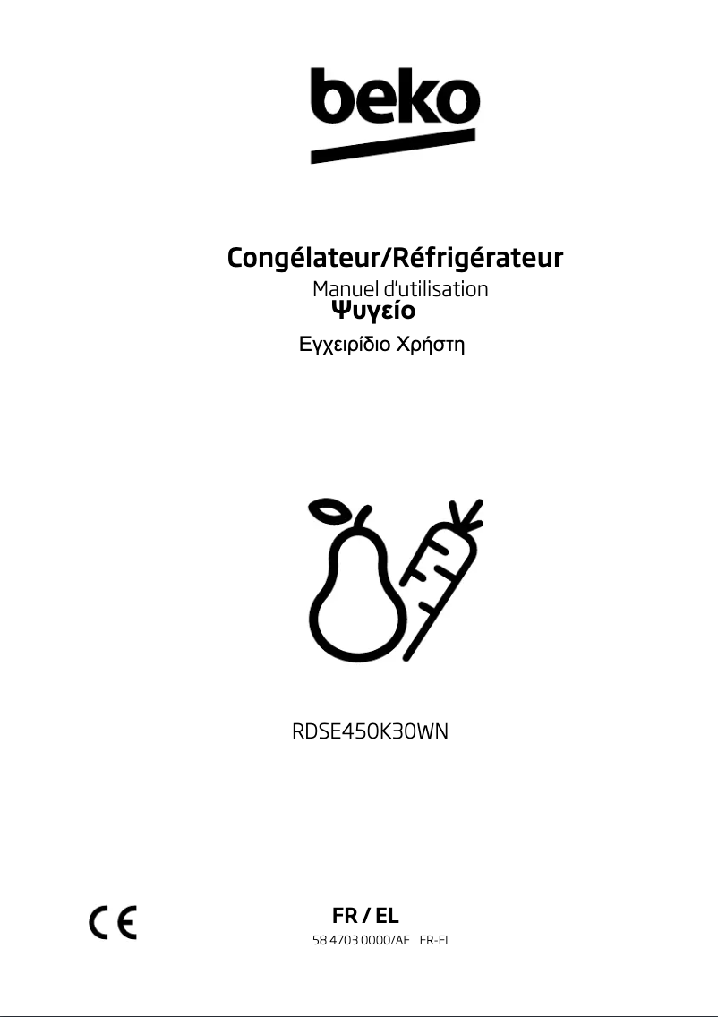 Página 1 del manual Manual de usuario Beko RDSE450K30WN