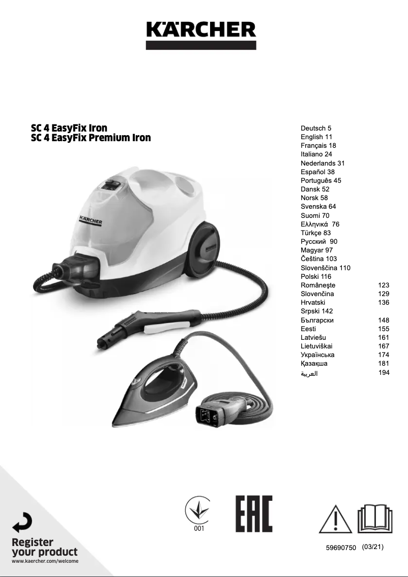 Imagen de la primera página del manual del dispositivo SI 4 EasyFix Iron