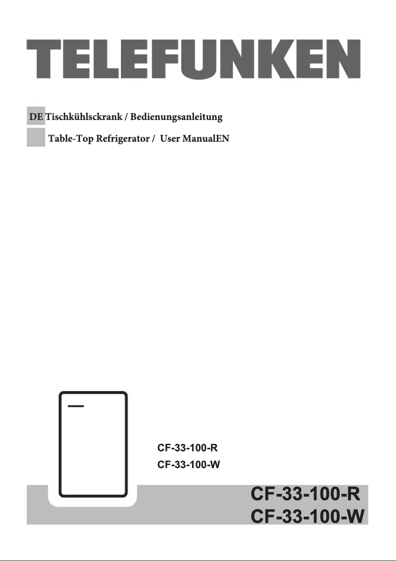 Página 1 del manual Manual de usuario Telefunken CF-33-100-R
