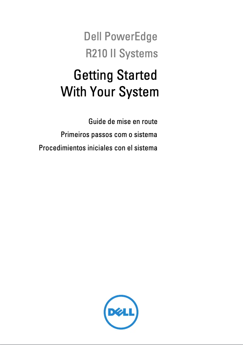 Imagen de la primera página del manual del dispositivo PowerEdge R210 II