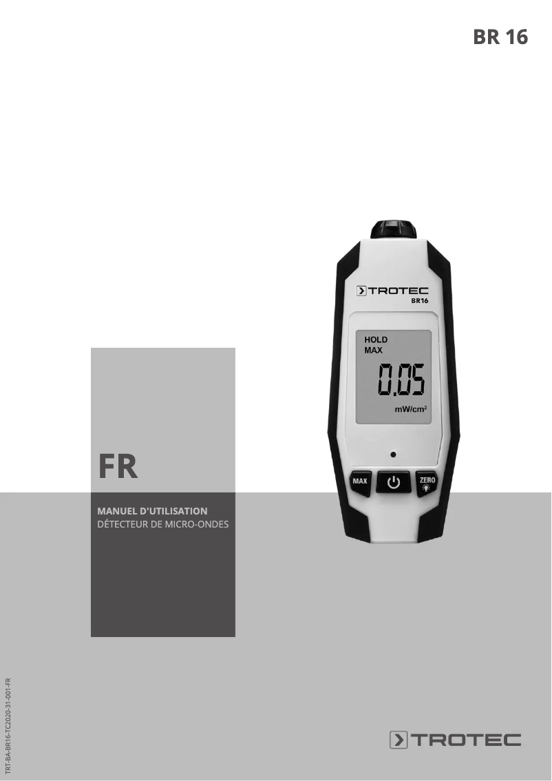Página 1 del manual Manual de usuario Trotec BR16