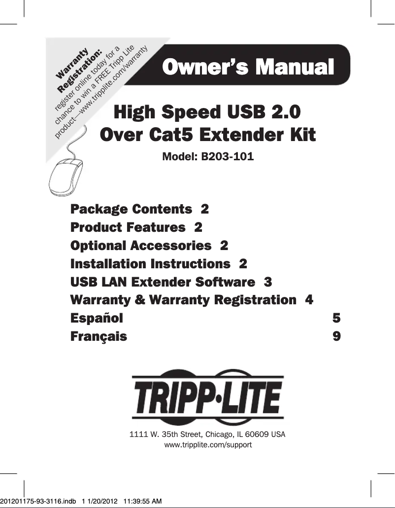 Imagen de la primera página del manual del dispositivo B203-101