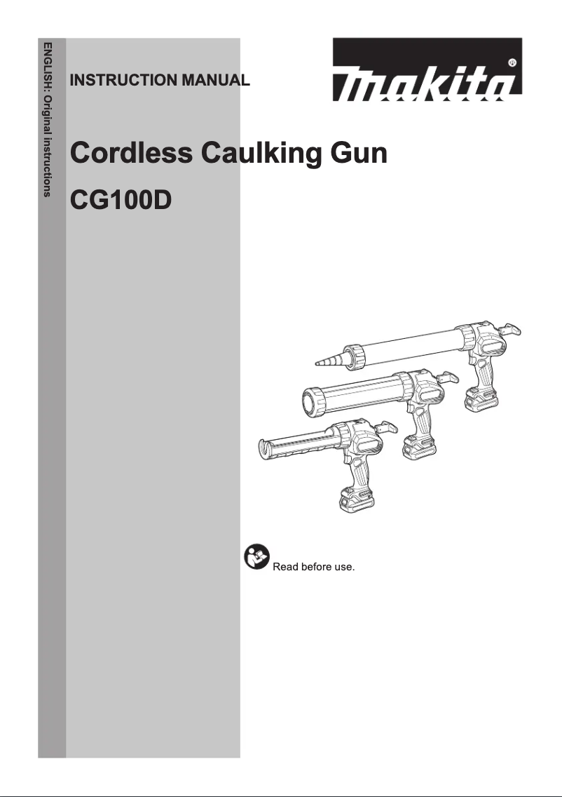 Página 1 del manual Manual de usuario Makita CG100DWAEA