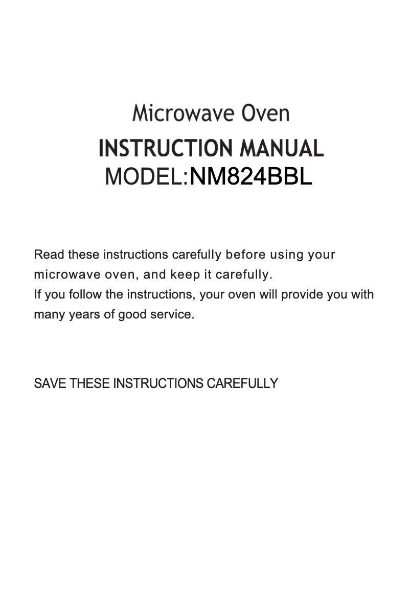 Imagen de la primera página del manual del dispositivo NM824BBL
