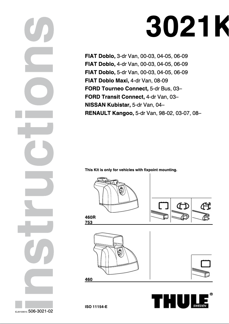 Imagen de la primera página del manual del dispositivo Kit 3021