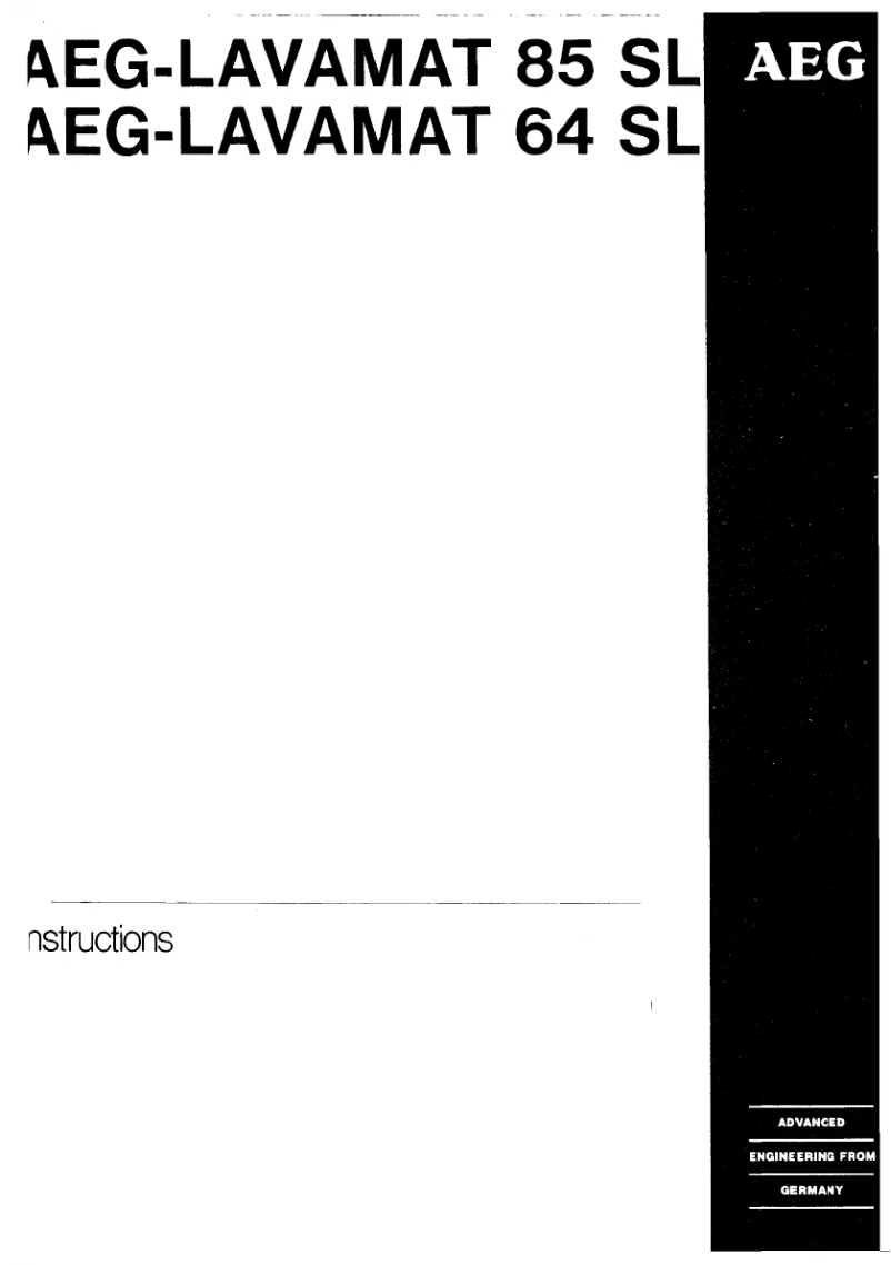 Imagen de la primera página del manual del dispositivo Lavamat 64 SL