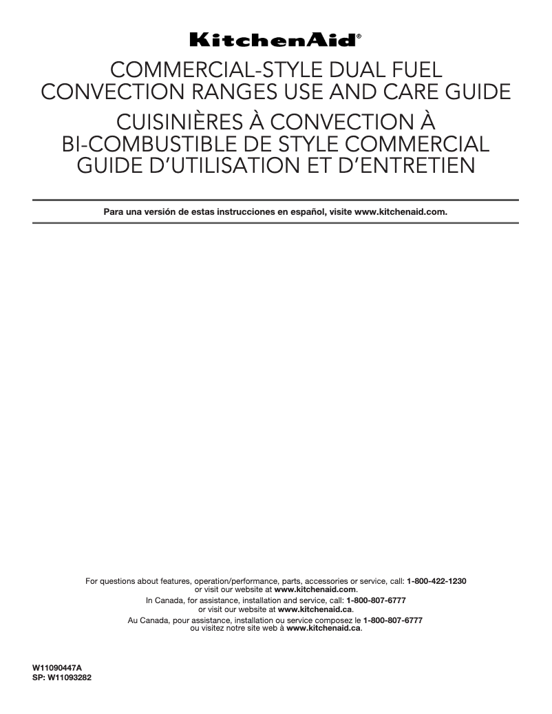 Página nº 1 - Manual de usuario KitchenAid KDRS463VSD