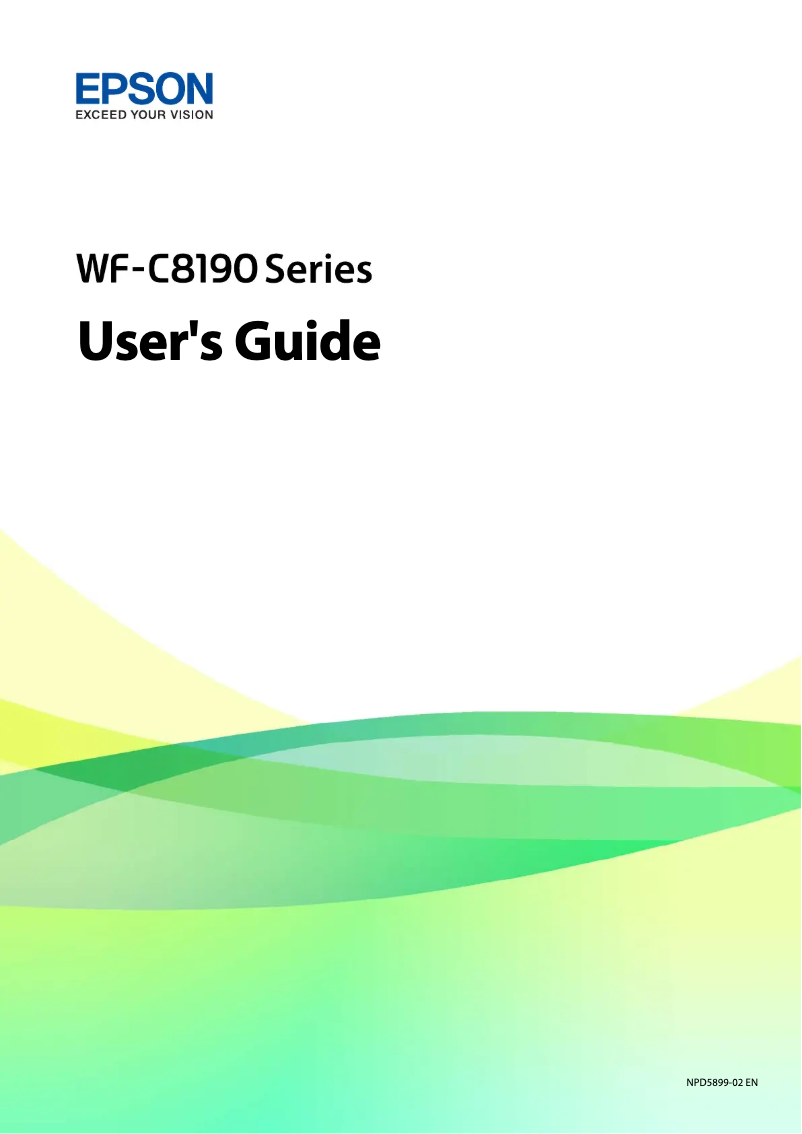 Imagen de la primera página del manual del dispositivo WorkForce Pro WF-C8190DTW