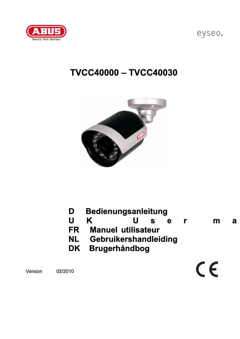 Página 1 del manual Manual de usuario Abus TVCC40000